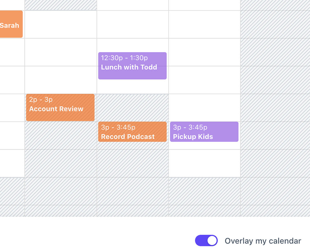 SavvyCal Calendar Overlay Entrepreneur Decision Maker Connector Podcaster Educator