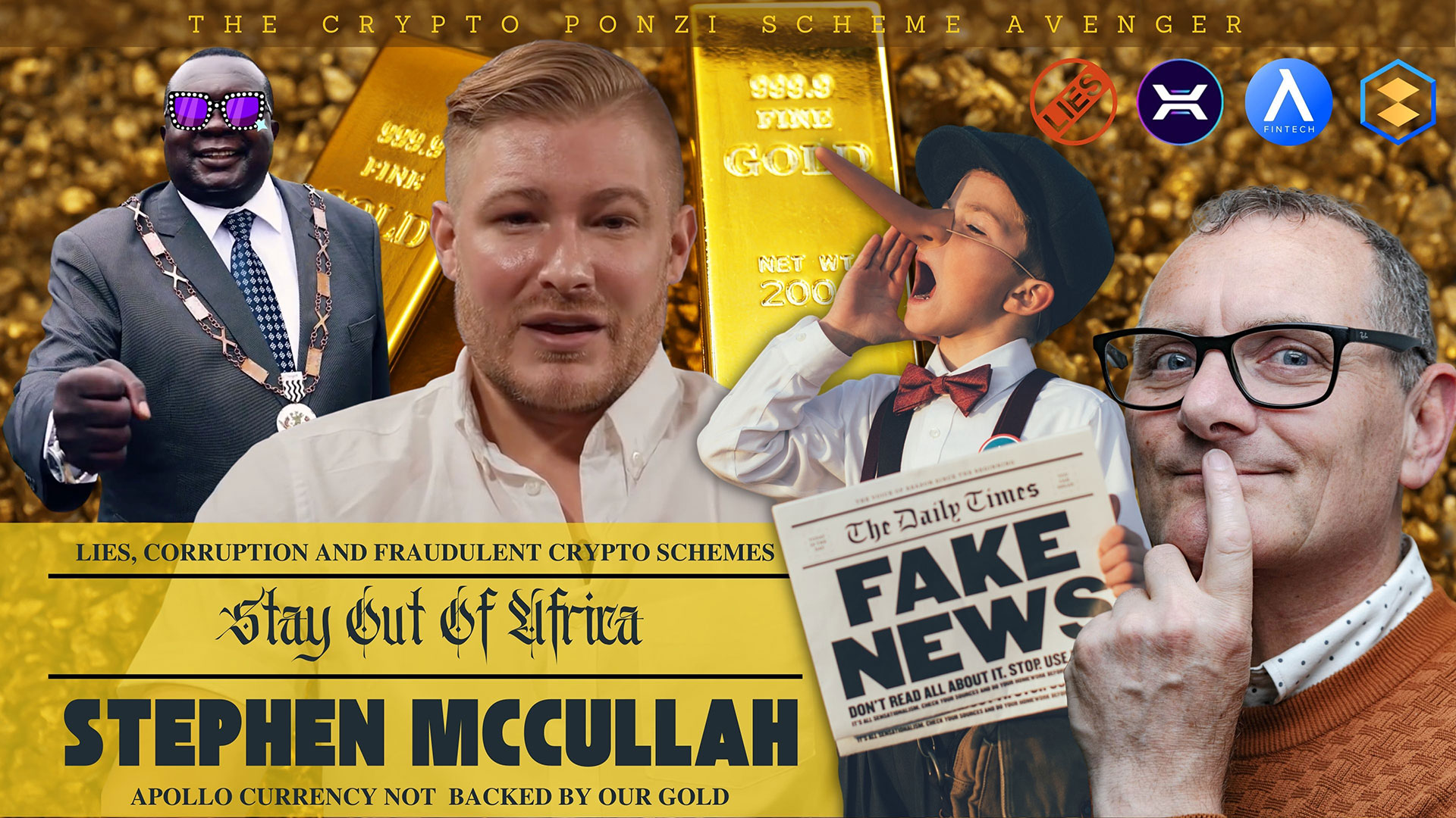 Stephen McCullah Lies, Corruption, Fake Crypto Schemes - Apollo Currency/Fintech, LunaOne & Gold Inc