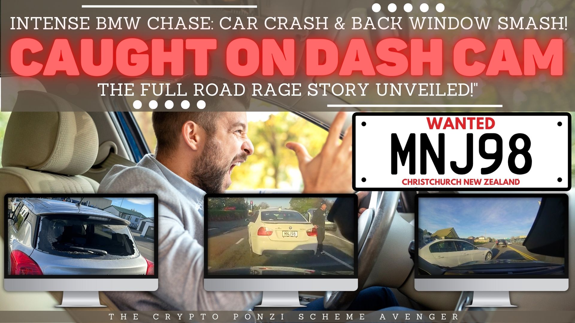 Intense Road Rage Incident BMW Crash & Back Window Smashed! Dash Cam Captures Shocking Confrontation