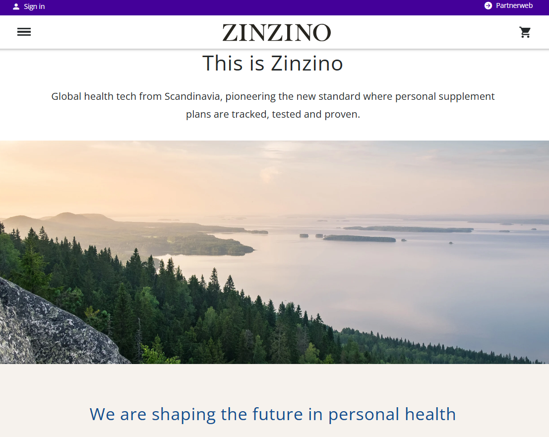 Zinzino Website