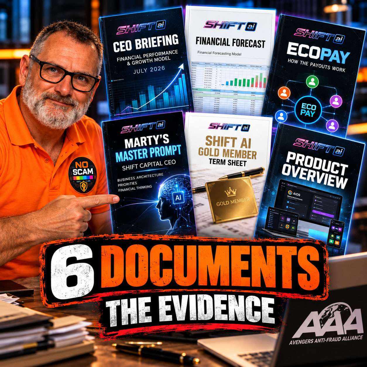 6 Documents "The Evidence"