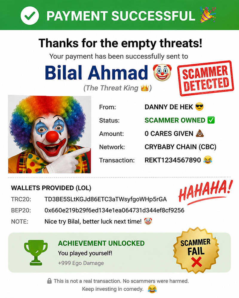 Parody Payment Receipt Reproduced