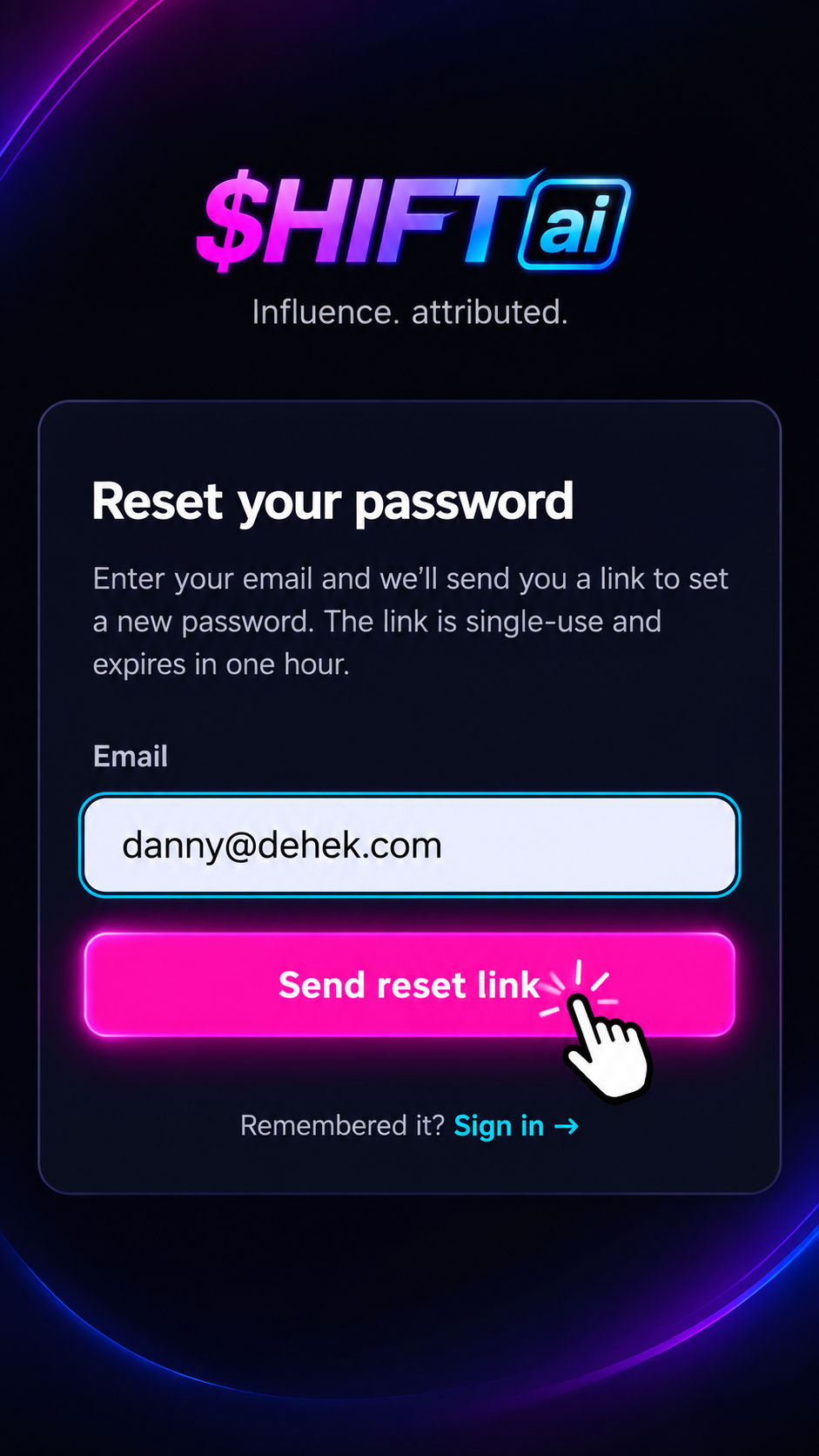 Shift AI - Reset Password